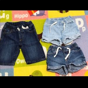 Baby Gap Toddler Denim Pull On Shorts Lot Size 18-24 Months